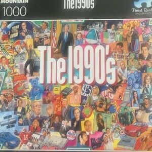 2 White Mountain collage puzzles The 1990's Puzzle and The 1970’s - Multicolor